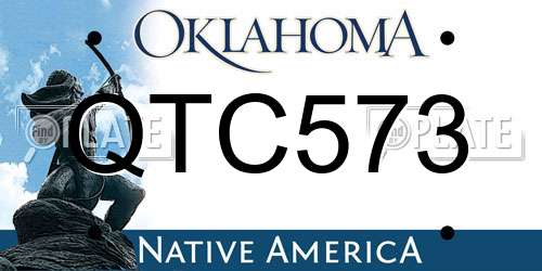 QTC573 Oklahoma License Plate