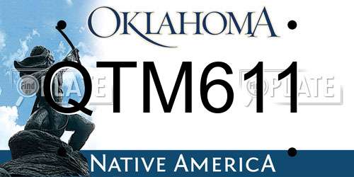 QTM611 Oklahoma License Plate