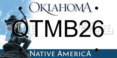 QTMB26 Oklahoma License Plate