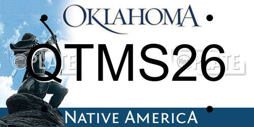 QTMS26 Oklahoma License Plate