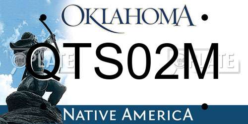 QTS02M Oklahoma License Plate