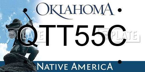 QTT55C Oklahoma License Plate