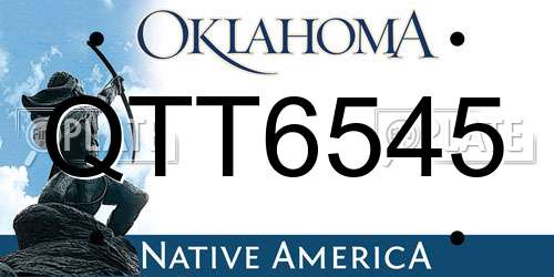 QTT6545 Oklahoma License Plate