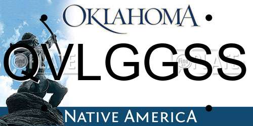 QVLGGSS Oklahoma License Plate