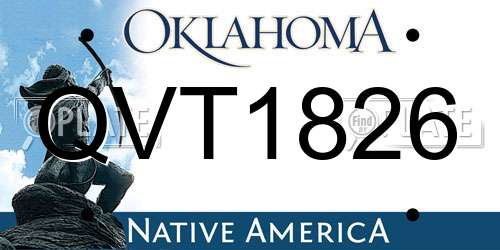 QVT1826 Oklahoma License Plate