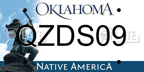 QZDS09 Oklahoma License Plate