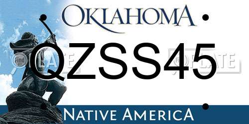 QZSS45 Oklahoma License Plate