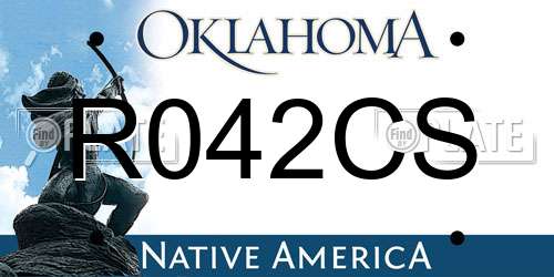 R042CS Oklahoma License Plate