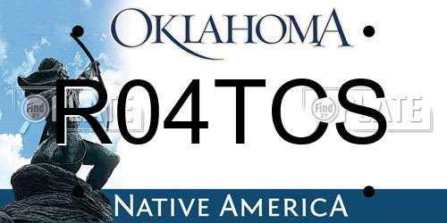 R04TCS Oklahoma License Plate