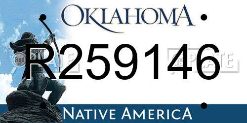 R259146 Oklahoma License Plate