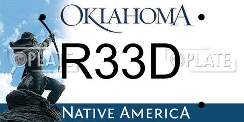 R33D Oklahoma License Plate