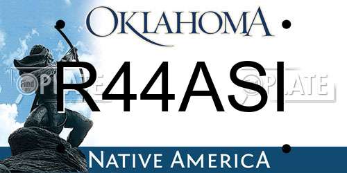 R44ASI Oklahoma License Plate