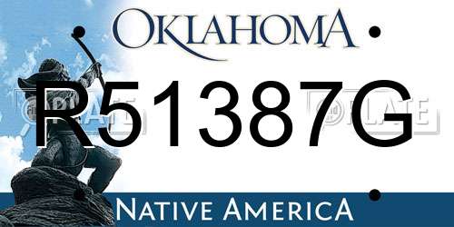 R51387G Oklahoma License Plate