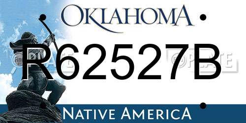 R62527B Oklahoma License Plate