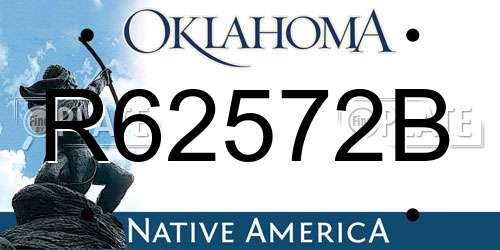 R62572B Oklahoma License Plate