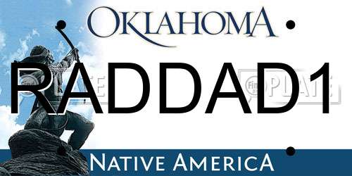 RADDAD1 Oklahoma License Plate