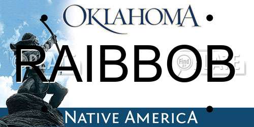RAIBBOB Oklahoma License Plate