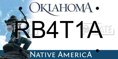 RB4T1A Oklahoma License Plate