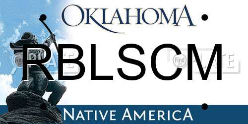 RBLSCM Oklahoma License Plate
