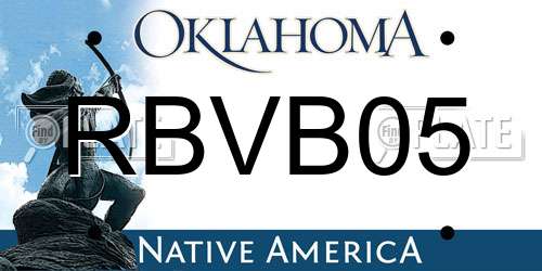 RBVB05 Oklahoma License Plate