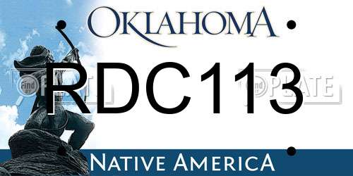 RDC113 Oklahoma License Plate