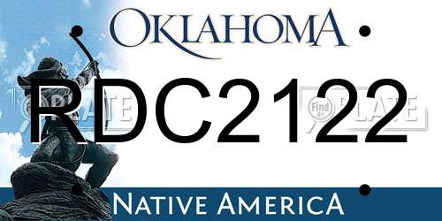 RDC2122 Oklahoma License Plate