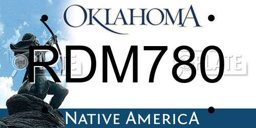 RDM780 Oklahoma License Plate