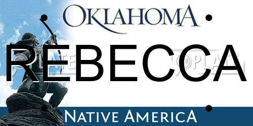 REBECCA Oklahoma License Plate