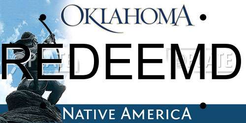 REDEEMD Oklahoma License Plate