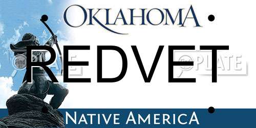 REDVET Oklahoma License Plate