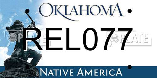 REL077 Oklahoma License Plate