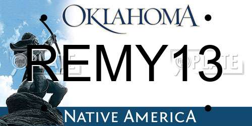 REMY13 Oklahoma License Plate