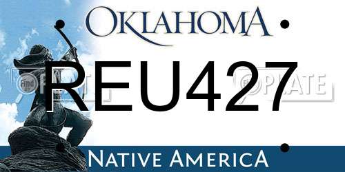 REU427 Oklahoma License Plate