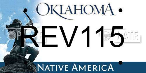 REV115 Oklahoma License Plate