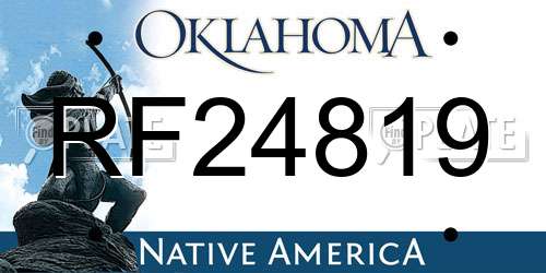 RF24819 Oklahoma License Plate