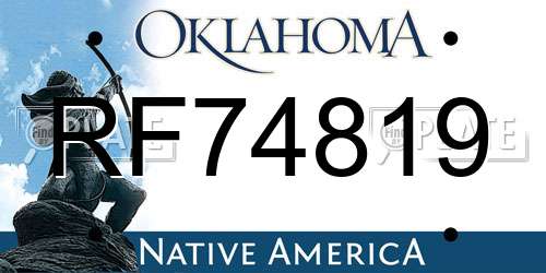 RF74819 Oklahoma License Plate