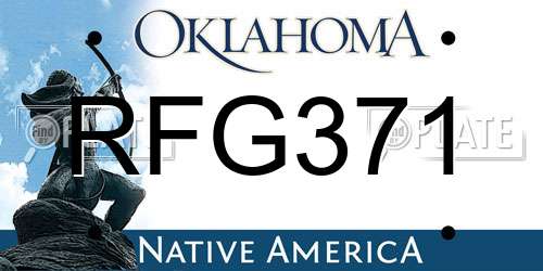 RFG371 Oklahoma License Plate