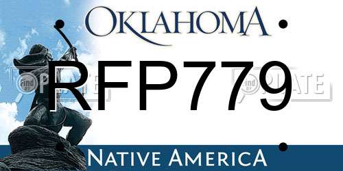 RFP779 Oklahoma License Plate