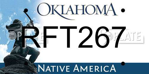 RFT267 Oklahoma License Plate