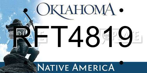 RFT4819 Oklahoma License Plate
