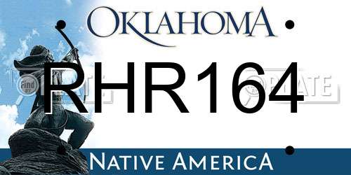 RHR164 Oklahoma License Plate