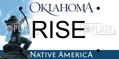 RISE Oklahoma License Plate