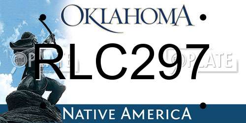 RLC297 Oklahoma License Plate