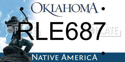 RLE687 Oklahoma License Plate
