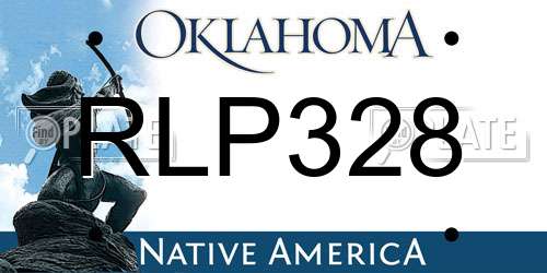 RLP328 Oklahoma License Plate