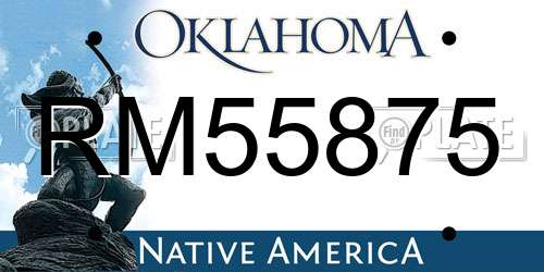 RM55875 Oklahoma License Plate