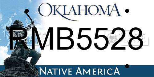RMB5528 Oklahoma License Plate