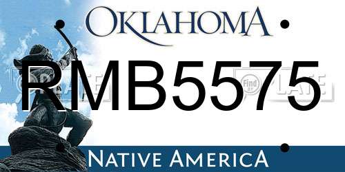 RMB5575 Oklahoma License Plate