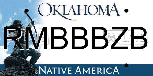 RMBBBZB Oklahoma License Plate