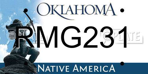 RMG231 Oklahoma License Plate